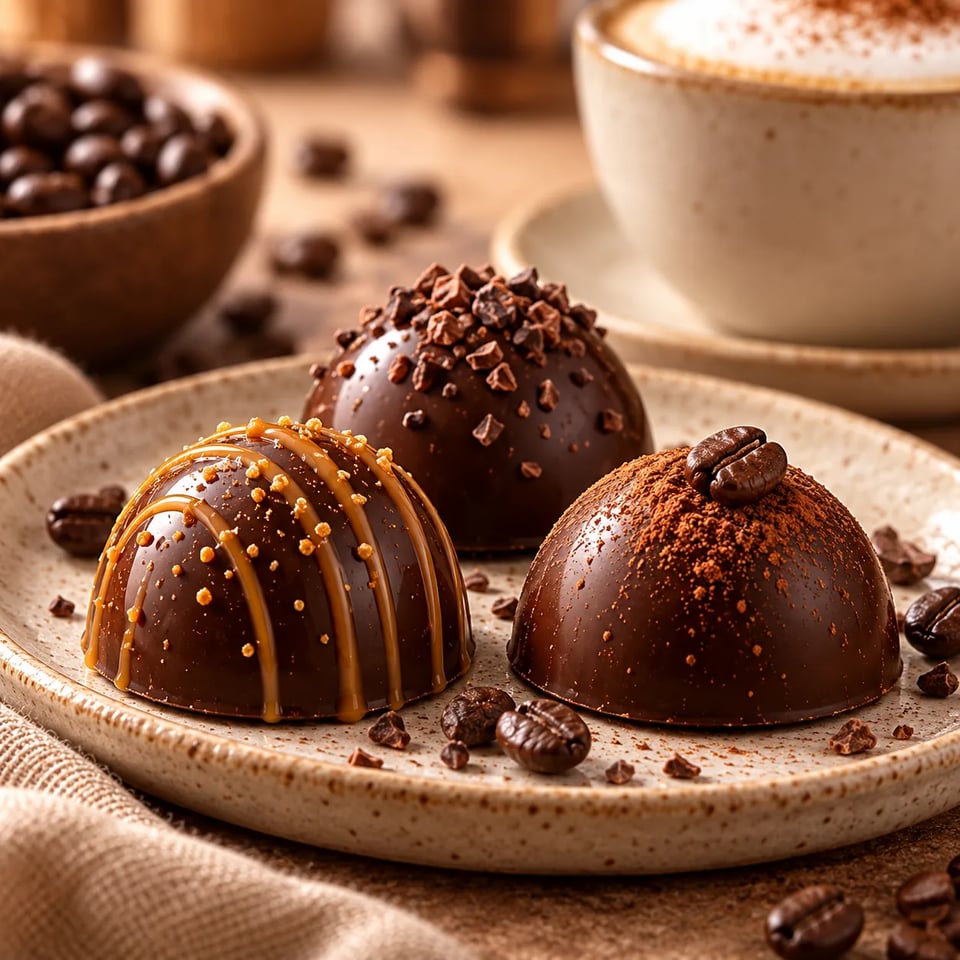 Trois capsules de cappuccino maison servies avec une tasse